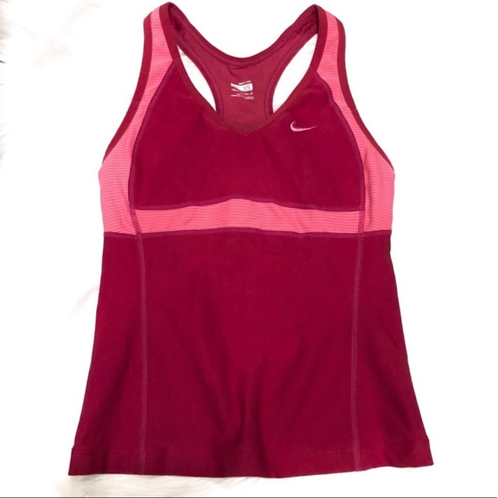 Nike racerback built bra tank top XS